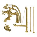 Kingston Brass Clawfoot Tub Faucet Packages, Brushed Brass, Deck Mount CCK268SB